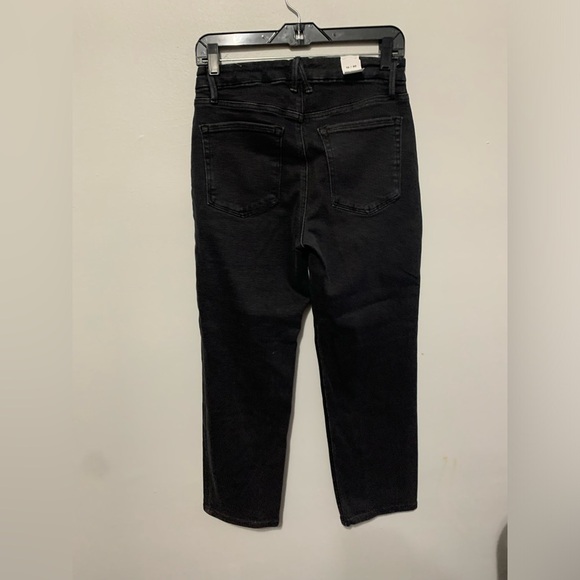 Good American Good Legs Black Straight Jeans Women's Stretch Denim Sz 10/30 - Picture 14 of 15